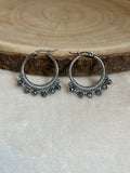 Boucles d’oreilles argentées en crochet faites main